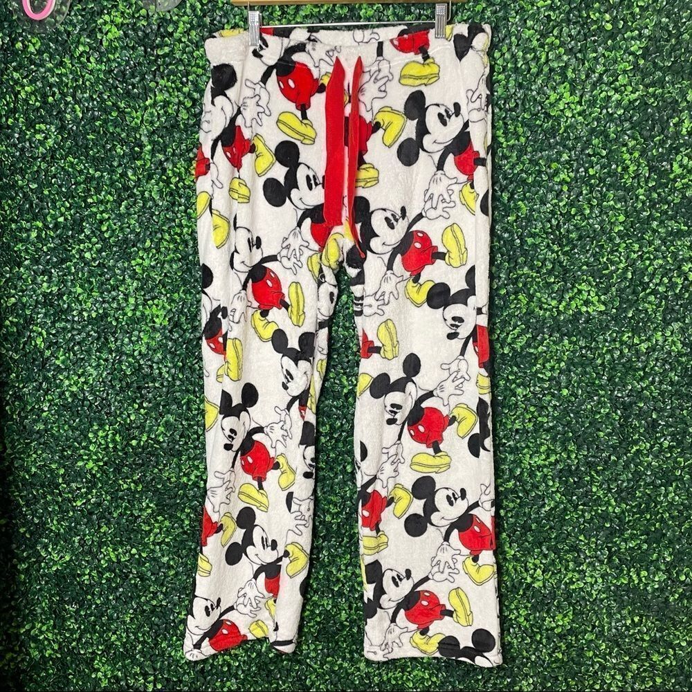 Mickey Mouse Plush Lounge Pants Sz L 12/14